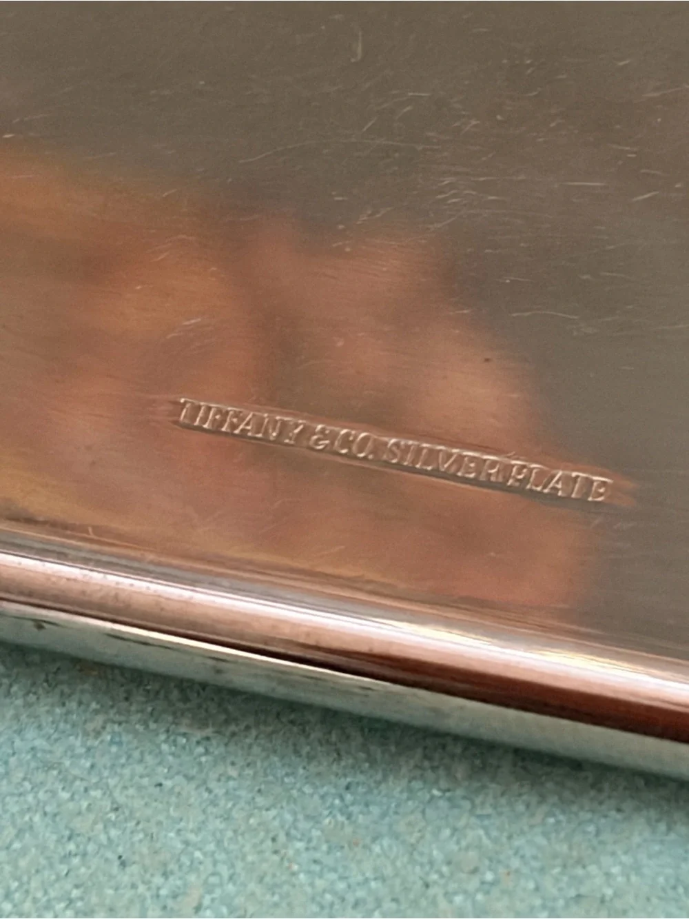 Authentic Tiffany & Co. Silver Plated Business Card Case Holder with Pouch